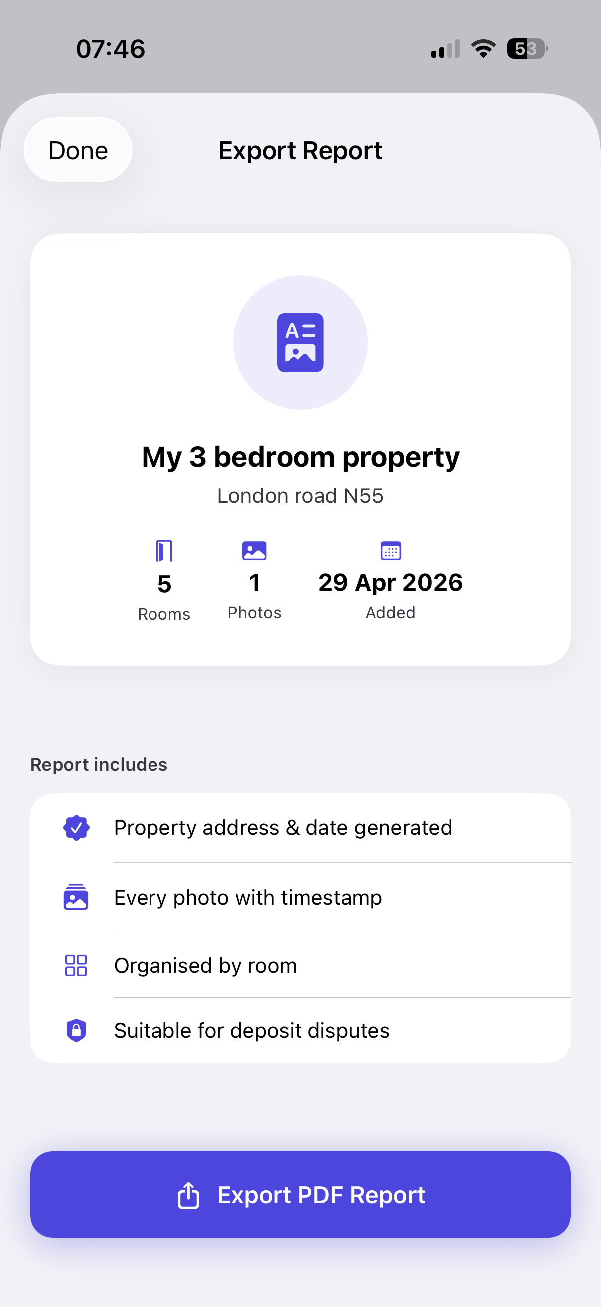 RentSnap — Generating your evidence report