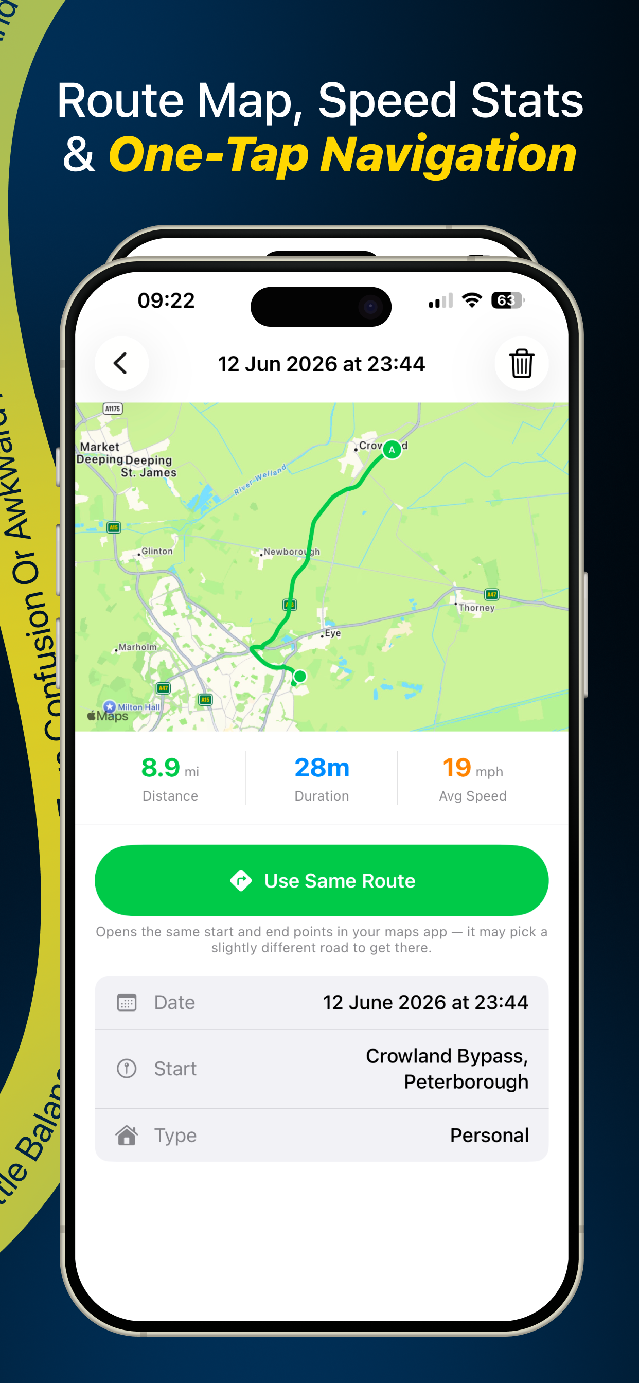 Roadilo — Route map, speed stats & one-tap navigation
