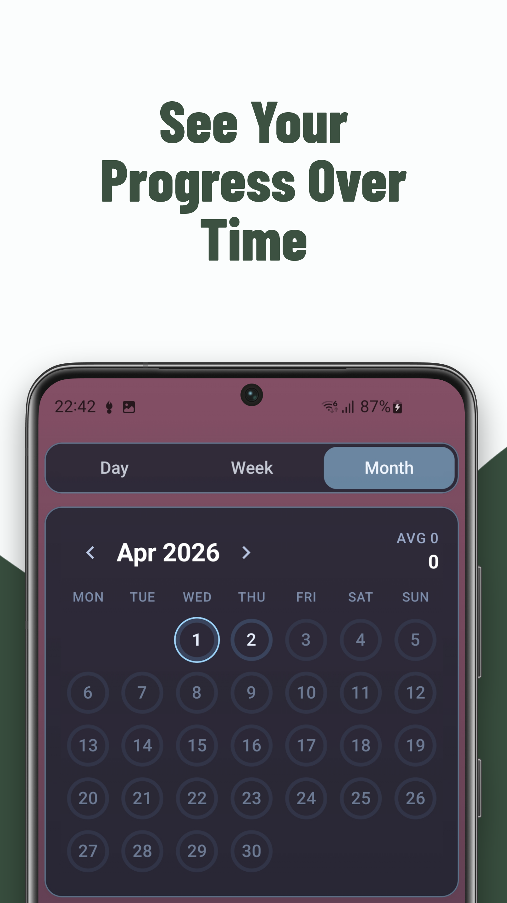 StepZeno Android — Progress History screen